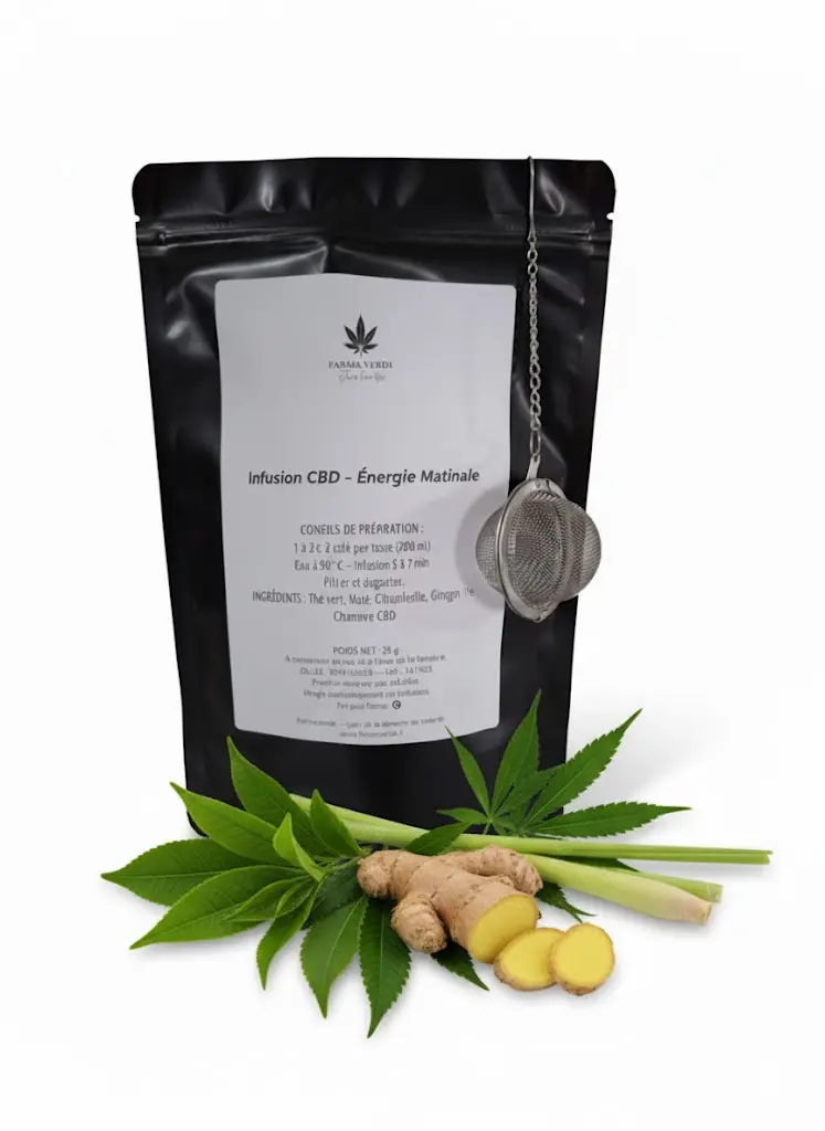 Infusion CBD – Énergie Matinale